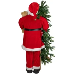 Northlight 48" Musical Santa Claus With Lighted Christmas Tree And Teddy Bear Standing Christmas Figure -Northlight GUEST 9da14606 0146 4d9e 8999 11c182c90ef2