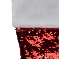 Northlight 22" Red And Silver Reversible Sequined Christmas Stocking -Northlight GUEST 9df8a680 ebd7 4289 b406 711f77b26475