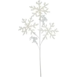 Northlight 28.5" Glittered White Snowflake And Reindeer Christmas Spray -Northlight GUEST a012c452 56ac 427a 95b0 64ab91c48439