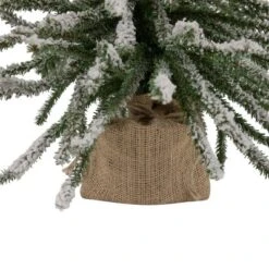Northlight Potted Flocked Downswept Mini Village Pine Medium Artificial Christmas Tree - 2' - Unlit -Northlight GUEST a0afe024 3847 410a aed6 4b0a581f13d9