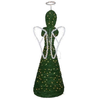 Northlight Lighted Commercial Topiary Angel Outdoor Christmas Decoration - 6.5' - Warm White LED Lights 6 Northlight Lighted Commercial Topiary Angel Outdoor Christmas Decoration - 6.5' - Warm White LED Lights - Image 4