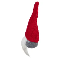 Northlight Gnome With Knitted Hat Christmas Decoration - 8" - Gray And Red -Northlight GUEST a5231101 9932 4928 8b0e 64489546ca6b