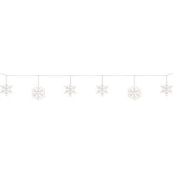 Northlight Snowflake Christmas Lights - White - 8.5' White Wire - 5ct -Northlight GUEST a7cd4b29 d5e3 4dd4 b613 5d1099628fee