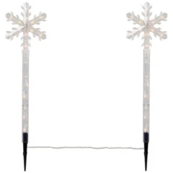 Northlight Lighted Snowflakes Christmas Outdoor Pathway Markers - 27" - Set Of 4 -Northlight GUEST a9959a99 623e 43bc b1a9 427b47229d28