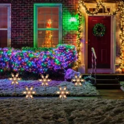 Northlight Lighted Snowflake Outdoor Christmas Pathway Markers - 14.25" - Set Of 5 -Northlight GUEST ac6a415e ad37 425f 805d b3e8b1464a0a