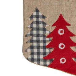 Northlight 19" Beige And Red Burlap "Happy Holidays" Forest Trees Christmas Stocking -Northlight GUEST ad3b6953 bbac 43d2 89f0 d8194fe88578