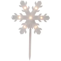 Northlight Lighted Snowflake Outdoor Christmas Pathway Markers - 14.25" - Set Of 5 -Northlight GUEST aeb81b45 3003 44ab 86fc 491759ad6727