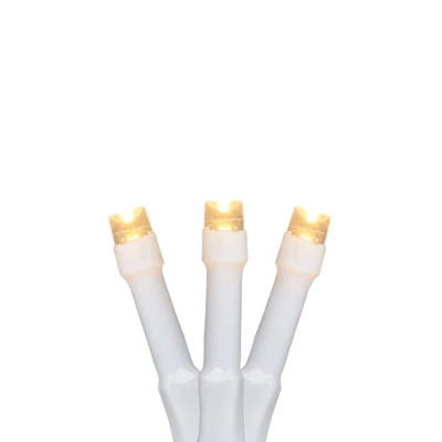 Northlight Wide Angle LED Christmas Lights - Warm White - 3' White Wire - 10ct 3 Northlight Wide Angle LED Christmas Lights - Warm White - 3' White Wire - 10ct