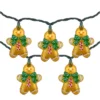 Northlight Gingerbread Man With Bowties Christmas Light Set - Clear - 7.5' Green Wire - 10ct -Northlight GUEST b03911c3 5880 46bf bd77 b6d7ddc04c77