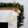 Northlight Cable Knit Christmas Stocking With Faux Fur Cuff - 20.5" - Cream And White -Northlight GUEST b3350147 04c2 42b1 8fa2 ca9b0e73ce92