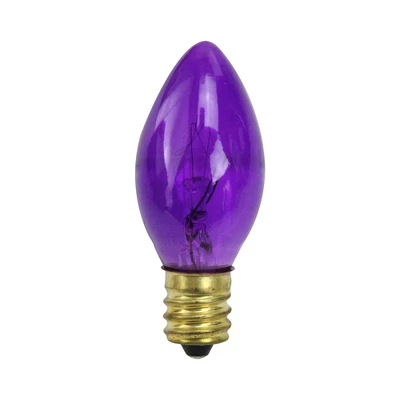 Northlight 25 Transparent C7 Purple Christmas Replacement Bulbs 3 Northlight 25 Transparent C7 Purple Christmas Replacement Bulbs