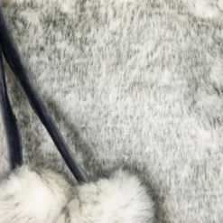 Northlight Silver Fox Faux Fur Christmas Stocking With Pom Poms - 20.5" -Northlight GUEST b6813931 8674 49cd bdaa c488e9747490