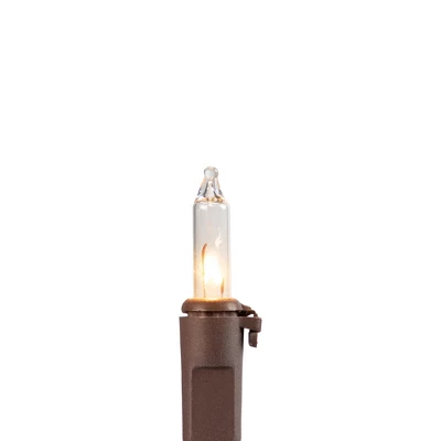 Northlight Mini Incandescent Christmas Lights - Clear - 20.25' Brown Wire - 100ct 5 Northlight Mini Incandescent Christmas Lights - Clear - 20.25' Brown Wire - 100ct - Image 3
