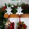 Northlight Double Snowflake Christmas Stocking Holders - 4.75" - Silver - Set Of 2 -Northlight GUEST ba3cf557 ca48 4370 99f5 dee72310a07e