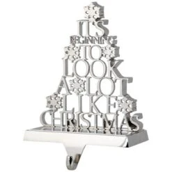 Northlight "It's Beginning To Look A Lot Like Christmas" Metal Tree Stocking Holder - 6.5" -Northlight GUEST bb458689 3252 4e58 90bb bdf2f8c11fff