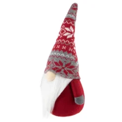 Northlight 12" Red And Gray Standing Gnome With Nordic Hat Christmas Decoration -Northlight GUEST bcf935db aff3 4b33 909e 5960ee77a047