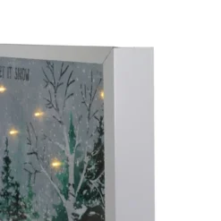 Northlight LED Lighted Let It Snow Winter Forest Christmas Canvas Wall Art 10" X 10" -Northlight GUEST bd202c11 0e21 430a a428 dc833b3169c9