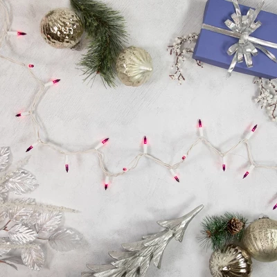 Northlight Mini Incandescent Christmas Lights - Purple - 10' White Wire - 50ct 3 Northlight Mini Incandescent Christmas Lights - Purple - 10' White Wire - 50ct