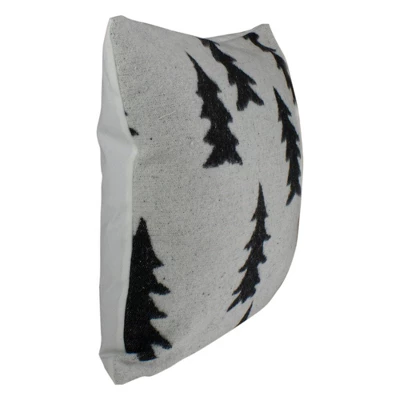 Northlight 18" White And Black Forest Trees Knit Christmas Throw Pillow 4 Northlight 18" White And Black Forest Trees Knit Christmas Throw Pillow - Image 2