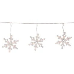 Northlight Twinkling Icicle Snowflake Christmas Lights - Clear - 8.6' White Wire - 100ct 12 Northlight Twinkling Icicle Snowflake Christmas Lights - Clear - 8.6' White Wire - 100ct -Northlight GUEST c3aee6fa ea04 4202 92e4 55f7b9c95569