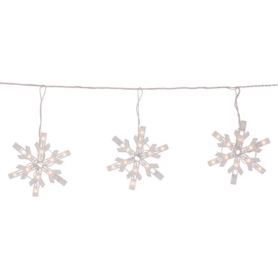 Northlight Twinkling Icicle Snowflake Christmas Lights - Clear - 8.6' White Wire - 100ct 7 Northlight Twinkling Icicle Snowflake Christmas Lights - Clear - 8.6' White Wire - 100ct - Image 5