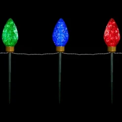 Northlight LED Lighted C9 Style Christmas Pathway Lawn Stakes - 3 Ft - Multi - 3-Count 10 Northlight LED Lighted C9 Style Christmas Pathway Lawn Stakes - 3 Ft - Multi - 3-Count -Northlight GUEST c425bd98 ba54 45bd 9cb6 a2c64d581ae4