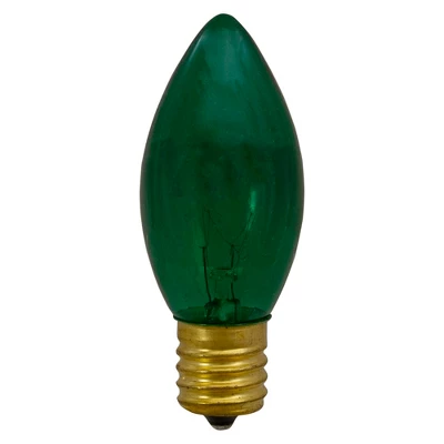 Northlight Set Of 4 Green C9 Transparent Christmas Replacement Bulbs - 3" 3 Northlight Set Of 4 Green C9 Transparent Christmas Replacement Bulbs - 3"