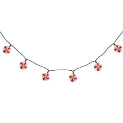 Northlight 10-Count Peppermint Candies Christmas Lights - 6ft Green Wire -Northlight GUEST c7567723 41a9 4ab2 9649 6c6204aee544