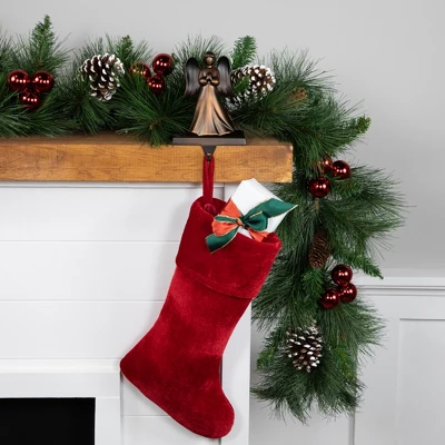 Northlight 7" Copper-tone Praying Angel Metal Christmas Stocking Holder 6 Northlight 7" Copper-tone Praying Angel Metal Christmas Stocking Holder - Image 4