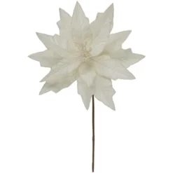 Northlight 24" Cream Glittered Poinsettia Christmas Stem Spray -Northlight GUEST ce2eab09 af12 4b9f bb8f 85f660980d9c