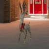 Northlight 74" LED Lighted Champagne Deer With Red Bow Outdoor Christmas Decoration -Northlight GUEST d17c4333 0785 4505 ac87 5fdb09c13e18
