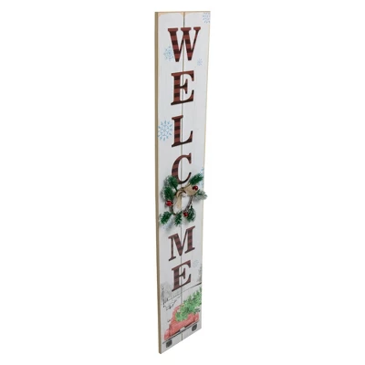 Northlight 31.75" LED Lighted Welcome Sign With Truck Christmas Sign 4 Northlight 31.75" LED Lighted Welcome Sign With Truck Christmas Sign - Image 2