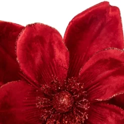 Northlight 20" Glittered Red Velvet Magnolia Christmas Stem Spray -Northlight GUEST d4f5d262 bce8 4bb3 ab3c 43a7172daaf4