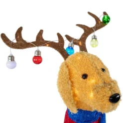 Northlight 36.5" LED Lighted Dog Wearing Antlers Christmas Outdoor Yard Decoration -Northlight GUEST d5d7609e 5dd8 4c54 bb7a 12f73ddd34ce