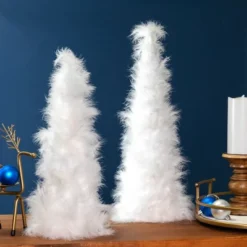 Northlight Layered Wispy Feather Cone Tree Christmas Decoration - 16" - Winter White 8 Northlight Layered Wispy Feather Cone Tree Christmas Decoration - 16" - Winter White -Northlight GUEST d6c6aa7f 541f 472c 95df 2d9a9c2187cd