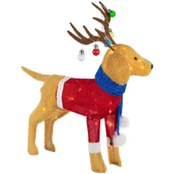 Northlight 36.5" LED Lighted Dog Wearing Antlers Christmas Outdoor Yard Decoration -Northlight GUEST d8289239 3b6a 4160 a4c0 a111b7170640