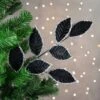 Northlight 26" Black And Silver Sequin Leaves Christmas Spray 1 Northlight 26" Black And Silver Sequin Leaves Christmas Spray -Northlight GUEST d8b7858d b17a 47ae adb1 55530c244262