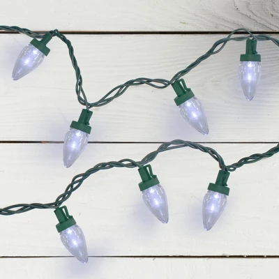 Northlight 50 Pure White LED C7 Mini Christmas Lights, 20.25 Ft Green Wire 3 Northlight 50 Pure White LED C7 Mini Christmas Lights, 20.25 Ft Green Wire