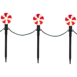 Northlight LED Lighted Peppermint Outdoor Christmas Pathway Markers - 14.5" - Set Of 4 -Northlight GUEST de96846b 0c1f 4748 a8f6 8812ff9e0c82