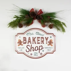 Northlight 18" Mrs. Claus' Bakery Shop Metal Christmas Wall Sign 10 Northlight 18" Mrs. Claus' Bakery Shop Metal Christmas Wall Sign -Northlight GUEST e1178a6a 991b 4496 ade8 2d57a709285a