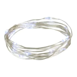 Northlight 20-Count Pure White LED Micro Fairy Christmas Lights - 6ft, Copper Wire