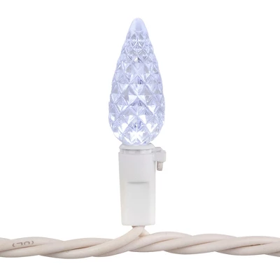 Northlight Patriotic LED C6 Faceted Christmas Lights - Red, White And Blue - 16.5' White Wire - 50ct 6 Northlight Patriotic LED C6 Faceted Christmas Lights - Red, White And Blue - 16.5' White Wire - 50ct - Image 4