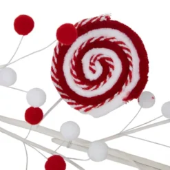 Northlight 30" Candy Cane Swirls And Pom Poms Christmas Garland -Northlight GUEST e3cb5872 8b9c 4053 aad8 59a9f78ec147
