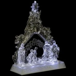 Northlight LED Lighted Nativity Scene In Stable Acrylic Christmas Decoration - 10.75" -Northlight GUEST e64e39de 81e2 4747 a103 f71f637f1f8d