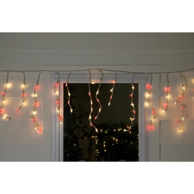 Northlight Mini Icicle Incandescent Christmas Lights - Red And Clear - 8.75' White Wire - 150ct 4 Northlight Mini Icicle Incandescent Christmas Lights - Red And Clear - 8.75' White Wire - 150ct - Image 2