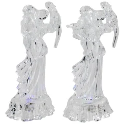 Northlight LED Lighted Color Changing Angel Acrylic Christmas Decorations - 9" - Set Of 2 -Northlight GUEST e8d6d789 4a5f 48ed bd34 2c70bf80be93