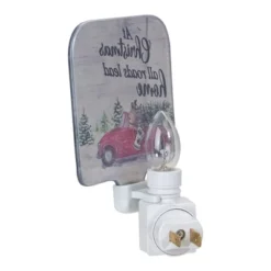 Northlight 4" Red And Green Christmas Night Light With A Reindeer And Car -Northlight GUEST e8e558ef 5c7d 4cfe a0d5 9d1ec68f320b