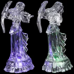 Northlight LED Lighted Color Changing Angel Acrylic Christmas Decorations - 9" - Set Of 2 -Northlight GUEST e8f606fd 619a 435c a691 f89e31e640a1