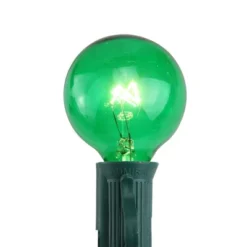 Northlight Pack Of 25 Incandescent G40 Green Christmas Replacement Bulbs