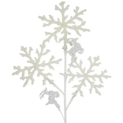 Northlight 28.5" Glittered White Snowflake And Reindeer Christmas Spray -Northlight GUEST ee08e093 bf87 44fe 992f de1b264d8a1a